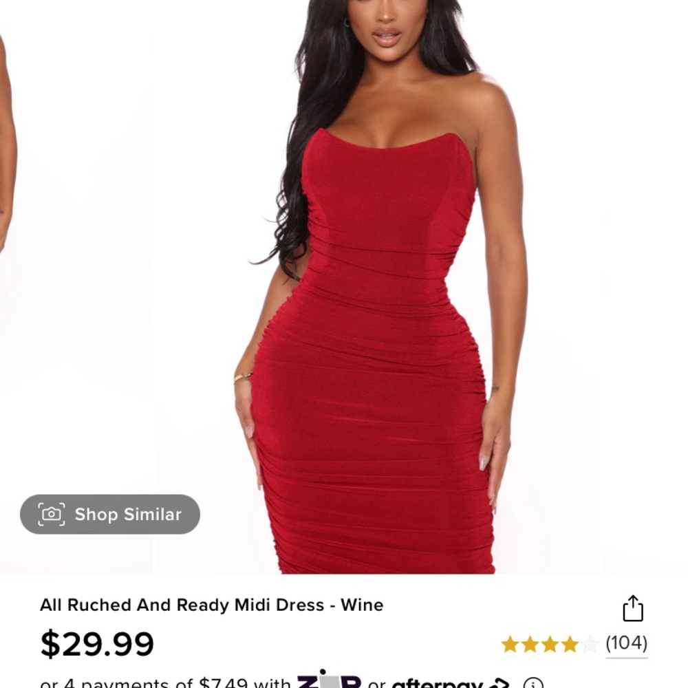 All ruched and ready midi dress brand new with tag